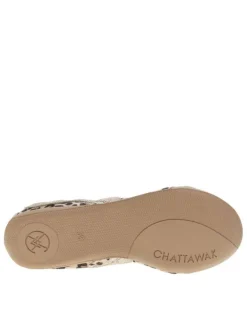 Ballerines élastiquées en simili cuir léopard à semelle antidérapante plate