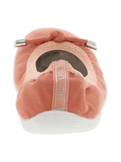 Ballerines orange avec une bande élastiquée et un décolleté simple
