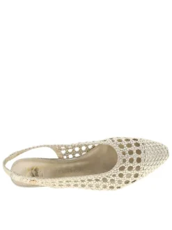 Ballerines or avec un talon décroché bas et l'arrière ouvert
