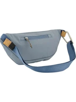 Banane bleue unie avec une fermeture zippée et une sangle réglable