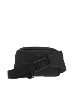 Banane camel et noire unie avec plusieurs poches et sangle ajustable