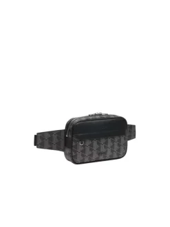 Banane gris anthracite à imprimé urbain et avec une sangle ajustable