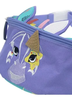 Banane Kiprokos Zèbre violette avec une fermeture zippée et un clip d'attache