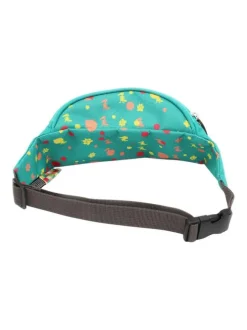 Banane Loup verte en polyester avec une fermeture zippée et un clip d'attache
