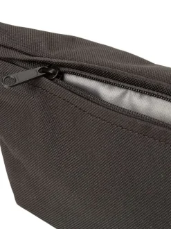 Banane noire en maille texturée pourvue d'une fermeture zippée