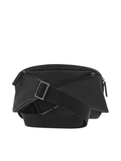 Banane noire unie avec une sangle ajustable et multiples poches