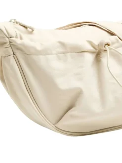 Banane écrue unie avec fermeture zippée et élastiquée en nylon