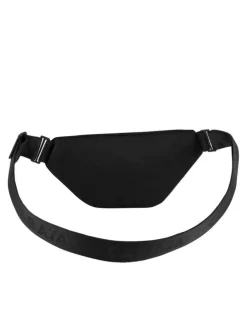 Banane noire unie reversible à bandoulière ajustable et fermeture zippée