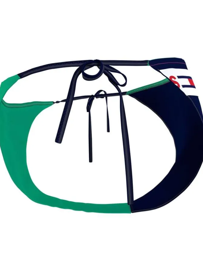 Bas de maillot de bain multicolore avec nom de la marque à l'arrière