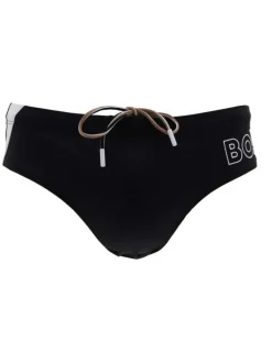 Bas de maillot de bain noir taille élastiquée