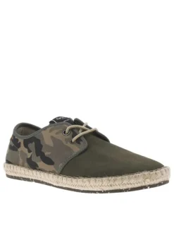 Basket en cuir suède kaki, doublure biologique, semelle cordée et lacet tressé