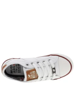 Baskets basses mixte enfants en coton blanc