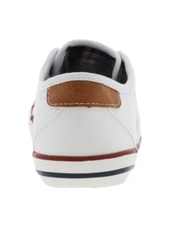 Baskets basses mixte enfants en coton blanc