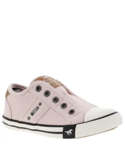 Baskets basses mixte enfants en coton rose