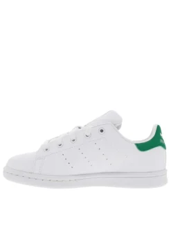 Baskets basses Stan Smith blanches à lacets plats blancs