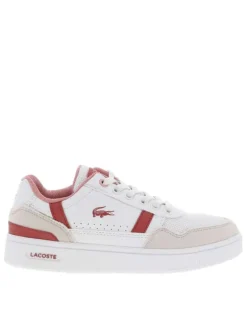 Baskets basses tennis blanches avec crocodile floqué et lacets plats