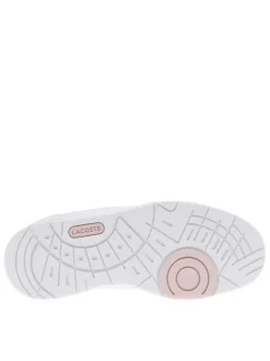 Baskets basses tennis en cuir blanches avec détails irisés et lacets plats