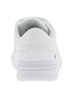 Baskets basses tennis en cuir blanches avec 3 bandes auto-agrippantes