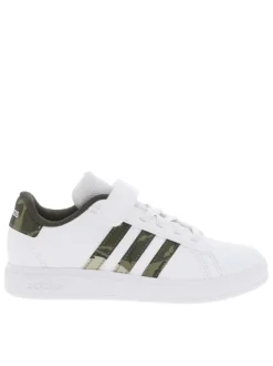 Baskets basses tennis Grandcourt 2.0 blanches et imprimé camouflage