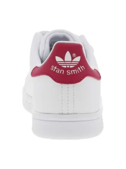 Baskets blanches à talon plat et bandes auto-agrippantes STAN SMITH
