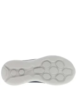 Baskets de running bleues à talon plat avec une fermeture slip-on