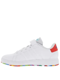 Baskets Grand Court 2.0 El K blanches avec lacets et bande auto-agrippante