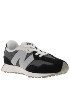 Baskets running noires avec empiècements en croûte de cuir et lacets