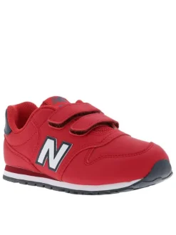 Baskets running rouges avec des semelles crantées et fermeture velcros