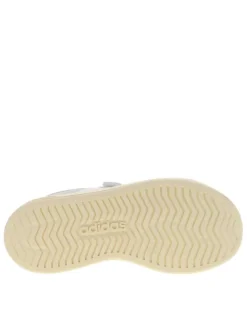 Baskets skate grises à talon plat avec une bande auto-agrippante