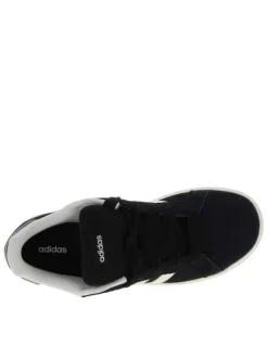 Baskets skate noires à talon plat avec une languette rembourrée