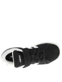 Baskets skate noiresà talon plat avec une bande auto-agrippante