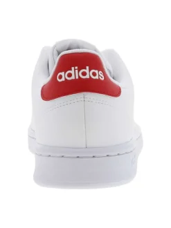 Baskets basses Advantage blanches avec tige perforée et détails rouges