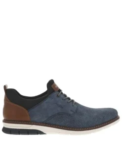 Baskets basses bleues avec chevillière en slip-on et des lacets ronds élastiqués