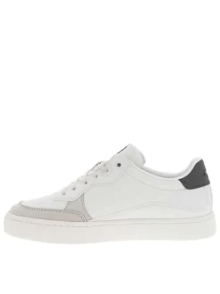 Baskets basses Classic Cuplowlaceup Lth Fad en cuir blanchs à détails logotypés