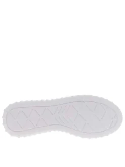 Baskets basses en Mesh blanc à semelle running semi-compensée à col Slip-on