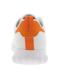 Baskets basses en Mesh blanc à semelle running semi-compensée à col Slip-on