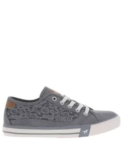Baskets basses femme en coton bleu