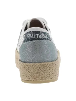 Baskets basses femme PACO blanc et bleu
