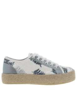 Baskets basses femme PACO blanc et bleu
