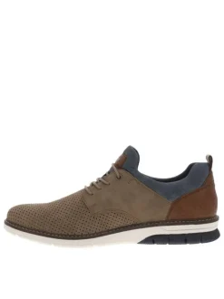 Baskets basses kaki avec lacets ronds élastiqués et décoratifs