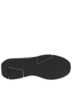 Baskets basses kaki semelle running avec patchwork et des lacets