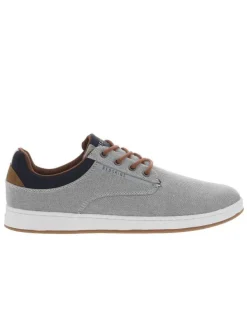 Baskets basses PACHIRA homme grises à lacets ronds et semelle plate