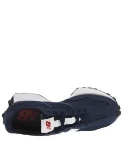 Baskets basses 327 running bleu marine avec des lacets plats et semelle à crans