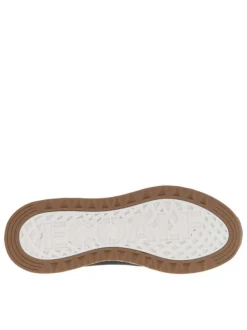 Baskets basses running kaki en slip-on avec des lacets plats