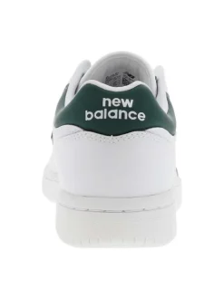 Baskets basses 480 style tennis en cuir blanches et vertes avec des lacets plats