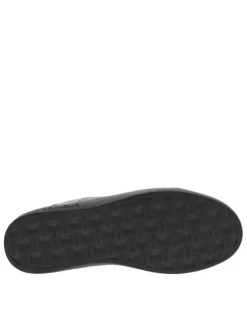 Baskets basses tennis en cuir noires avec lacets plats et logos
