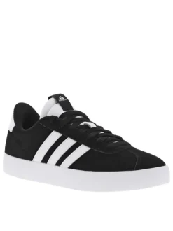Baskets basses tennis Vl Court 3.0 en cuir nubuck noires avec lacets plats