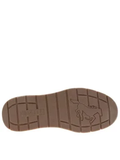 Baskets bleu marine à talon plat avec des lacets et un zip latéral