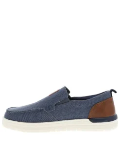 Baskets bleu marine à talon plat avec une fermeture à slip-on