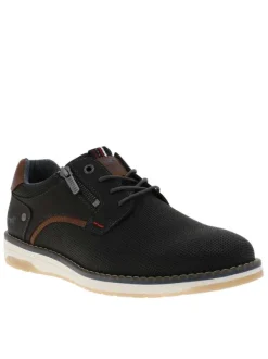 Baskets charbon à talon plat avec des lacets et un zip latéral